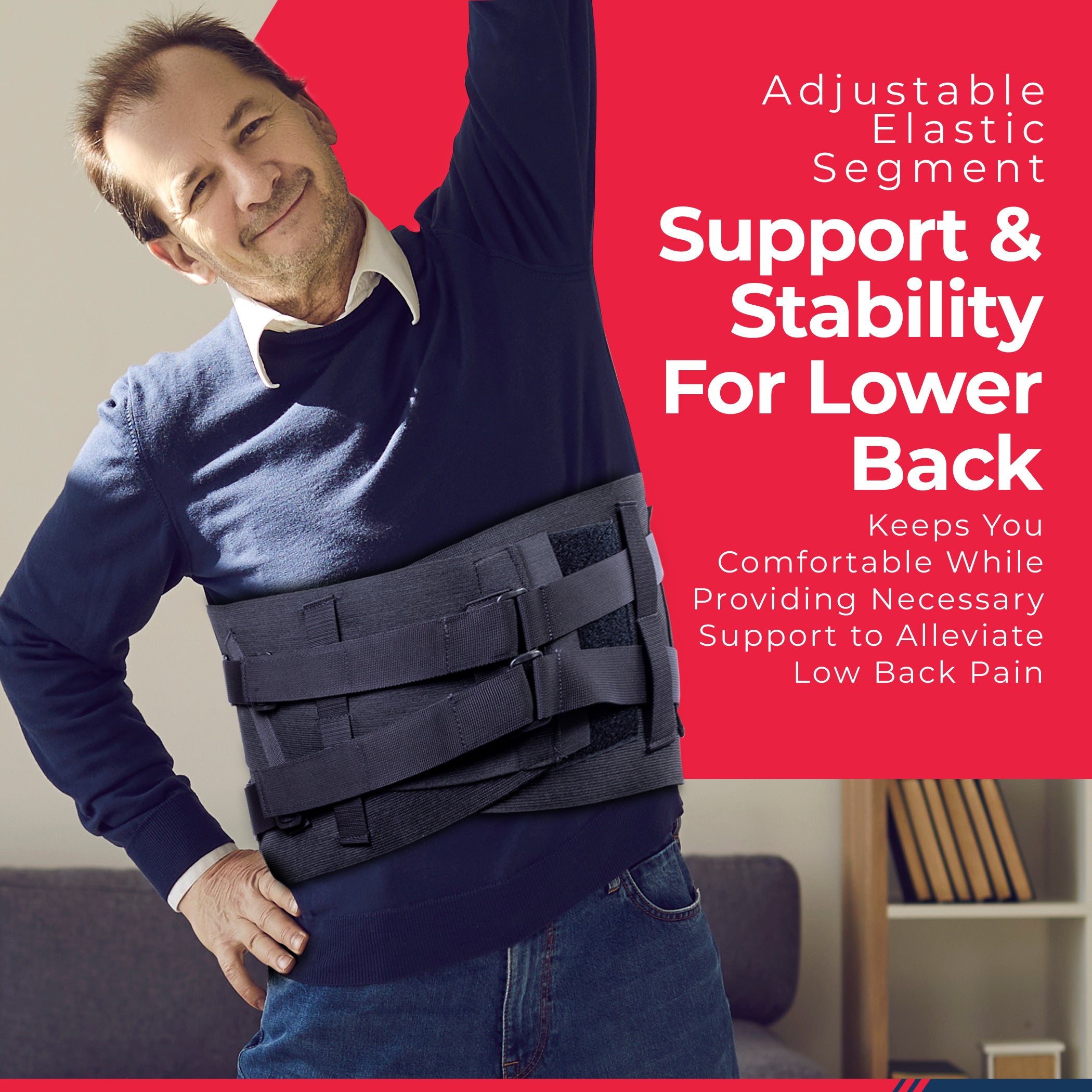 Lumbosacral Corset Orthosis (LC10) for Lower Back Pain, Muscle