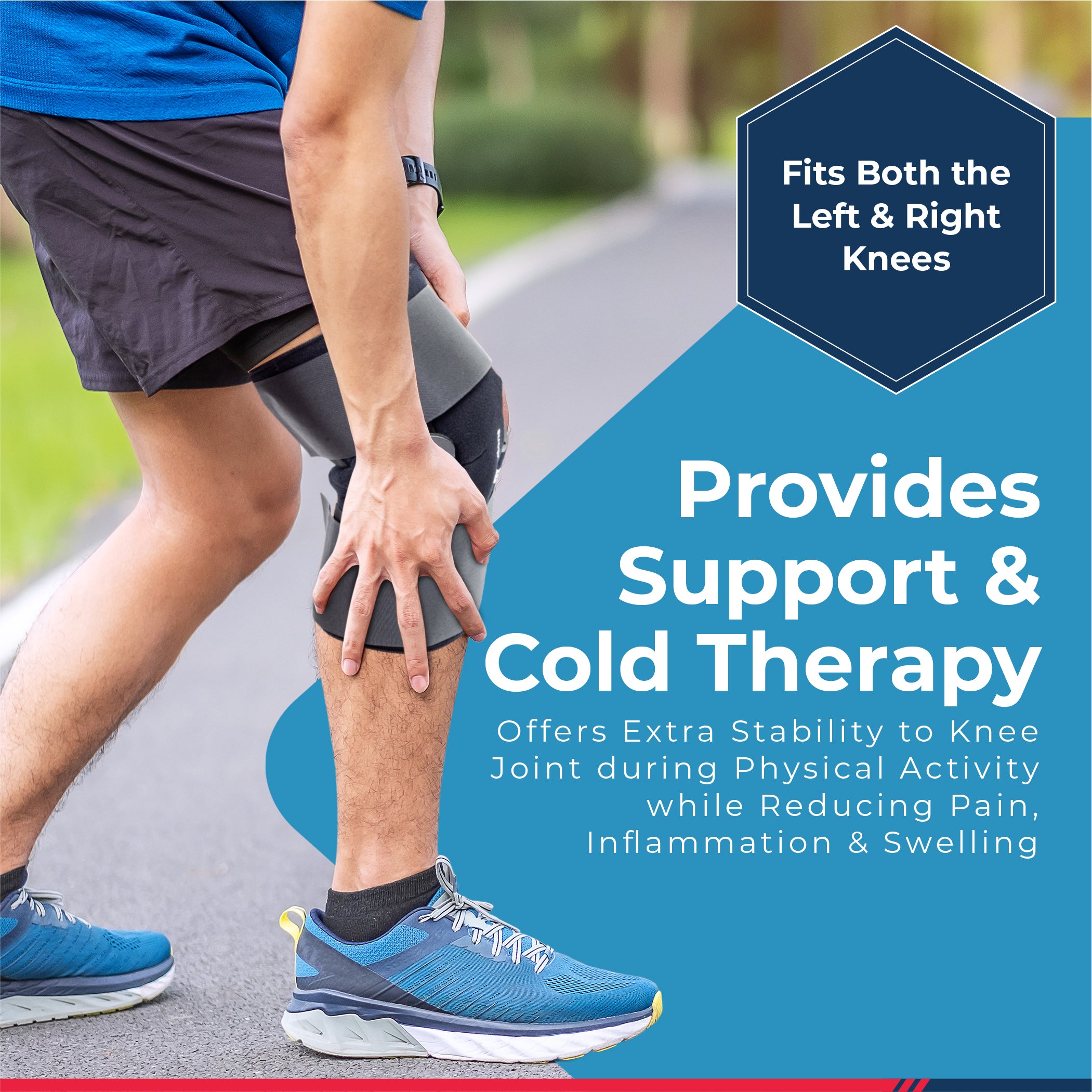 UIR-HT: Wrap de rodilla de Terapia Cold Therapy de ROM universal de hielo