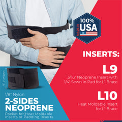 Elastic Lumbar Support with Neoprene Pocket (L1)