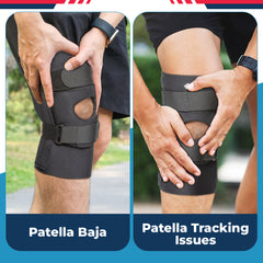 K/KC46 Tire de la manga de rodilla de la rótula con una correa distal de control positivo