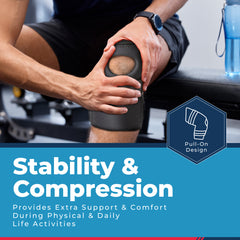 K/KC46 Tire de la manga de rodilla de la rótula con una correa distal de control positivo