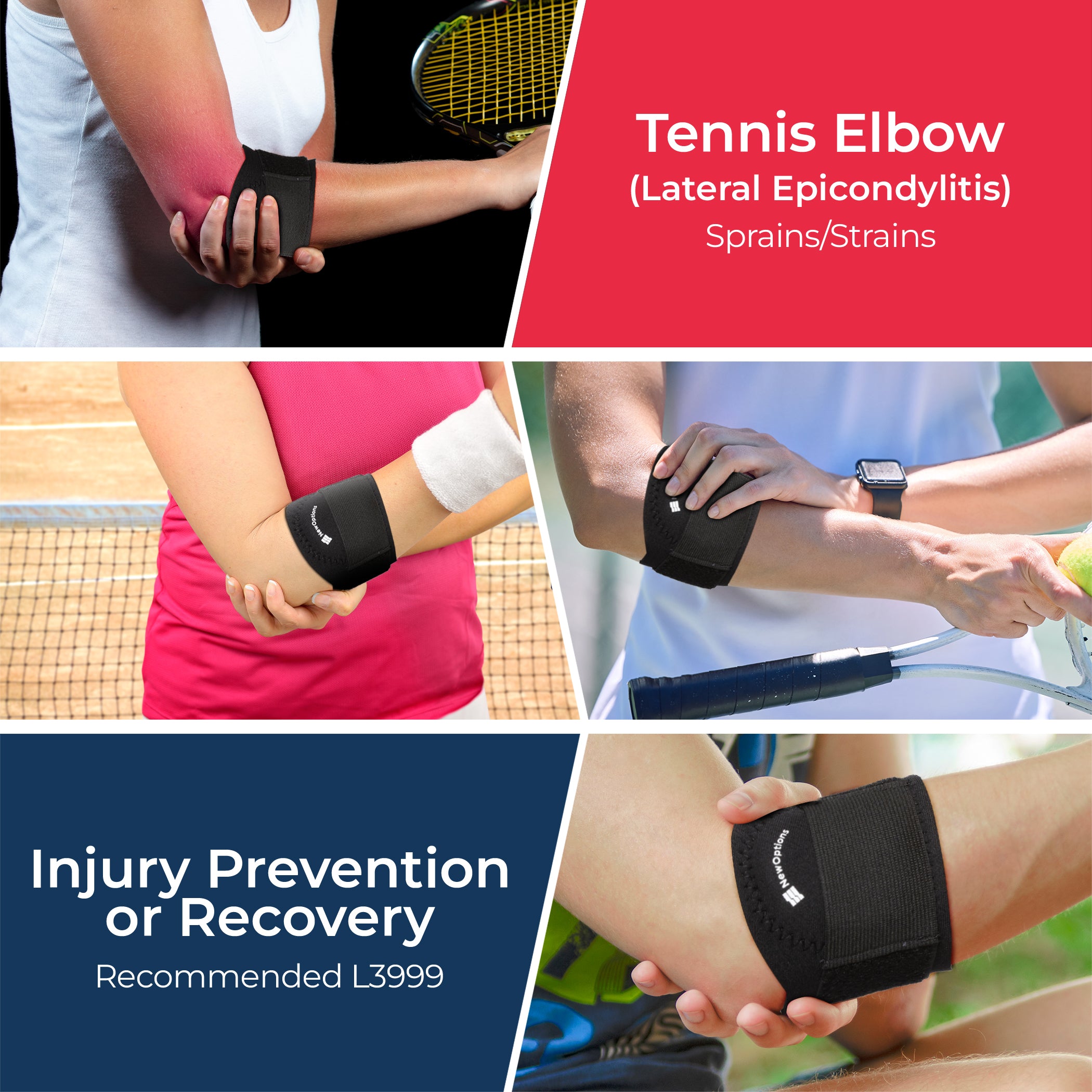 Tennis Elbow Strap with Velfoam Pad (E5) – New Options Sports