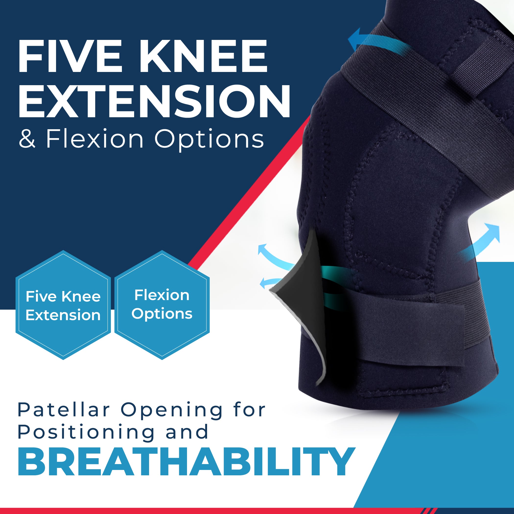 Padded Multi-Position Hinge Knee Brace (K2-U-MP)