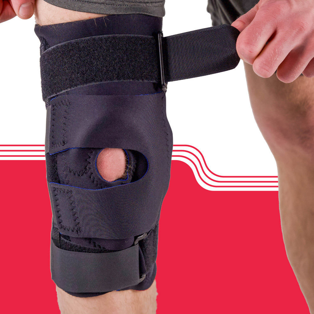 Hinged Patella Stabilizer with “J” Buttress (K17-PC) - K17-PC-R - Right  knee, Neoprene / X-Small: 12-13